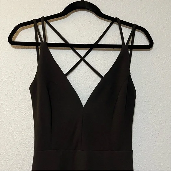 Lulu’s All This Allure Black Strappy Backless Mermaid Evening Maxi Dress M EUC - Picture 5 of 7
